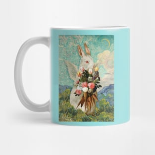 Easter Bunny Bouquet Van Gogh Cypresses Mashup Mug